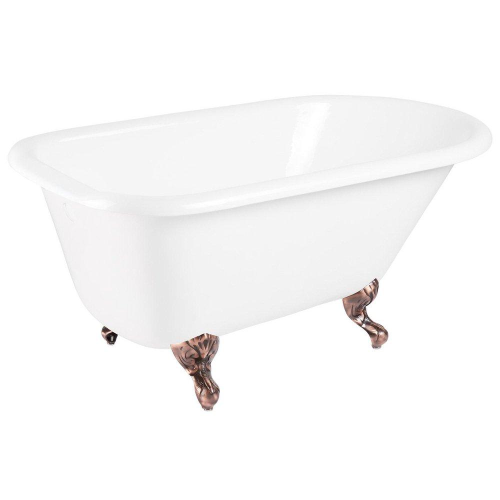 Signature Hardware White 54 x 30 in. Freestanding Bathtub End Drain 