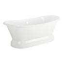 Signature Hardware White 71 x 31-1/4 in. Freestanding Bathtub with Rear Center Drain 