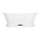 Signature Hardware White 71 x 31-1/4 in. Freestanding Bathtub with Rear Center Drain 
