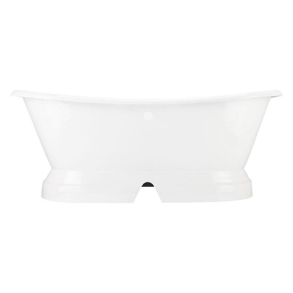 Signature Hardware White 71 x 31-1/4 in. Freestanding Bathtub with Rear Center Drain 