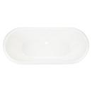 Signature Hardware White 71 x 31-1/4 in. Freestanding Bathtub with Rear Center Drain 