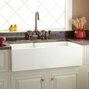 36 x 18 in. Fireclay Double Bowl Farmhouse Kitchen Sink in Biscuit
