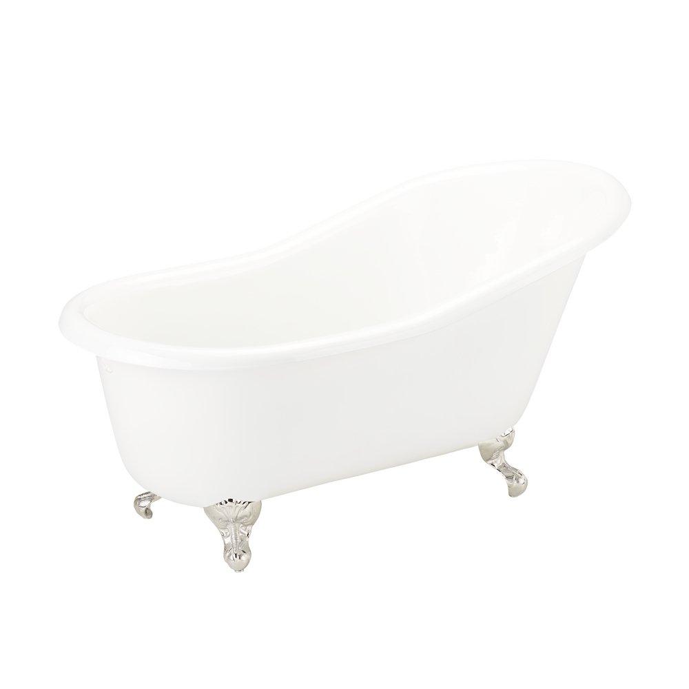 Signature Hardware White 57 x 30 in. Freestanding Bathtub End Drain 