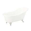 Signature Hardware White 57 x 30 in. Freestanding Bathtub End Drain 