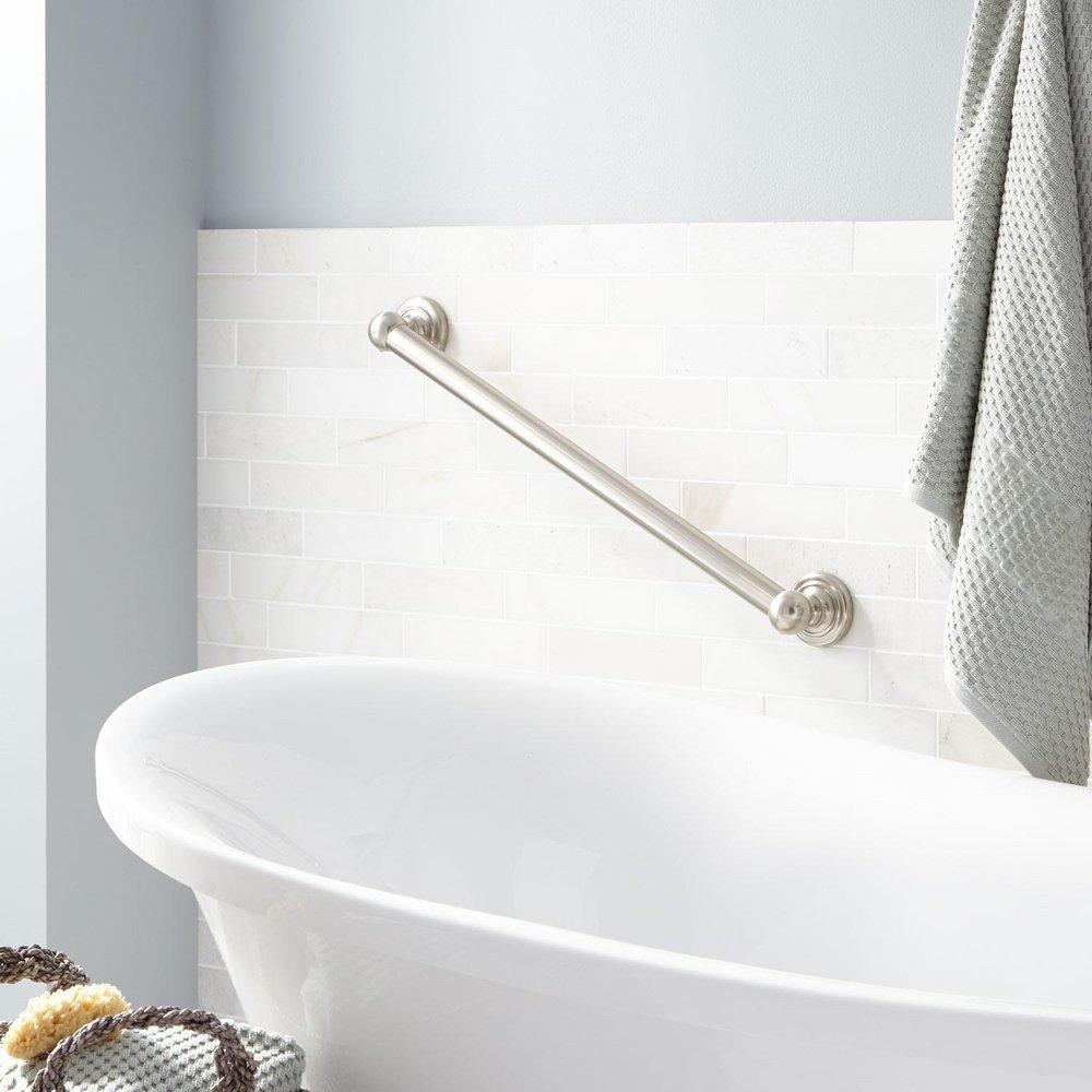 Signature Hardware Brushed Nickel 30 in. Grab Bar 