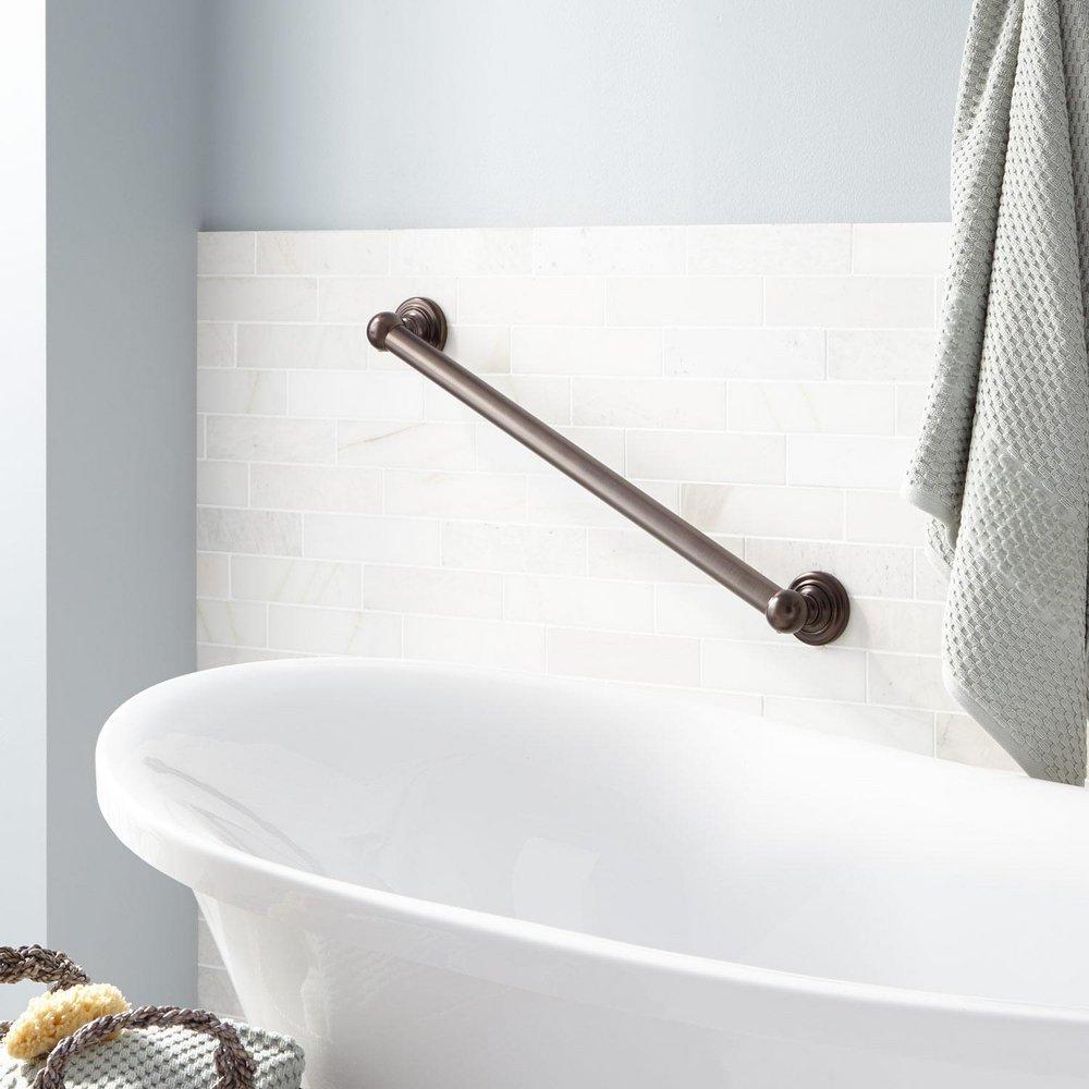 Signature Hardware Oil Rubbed Bronze 24 in. Grab Bar 