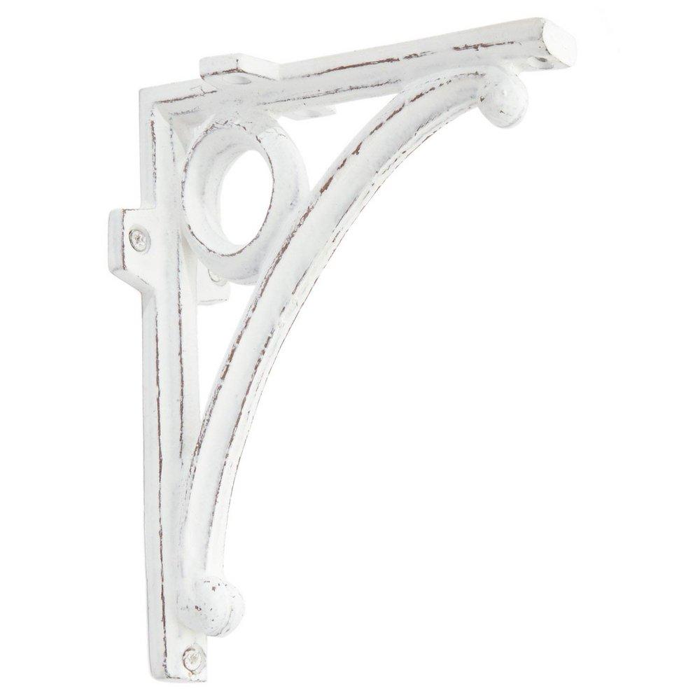 Signature Hardware Distressed White 7 in. Cast Iron Shelf Bracket 