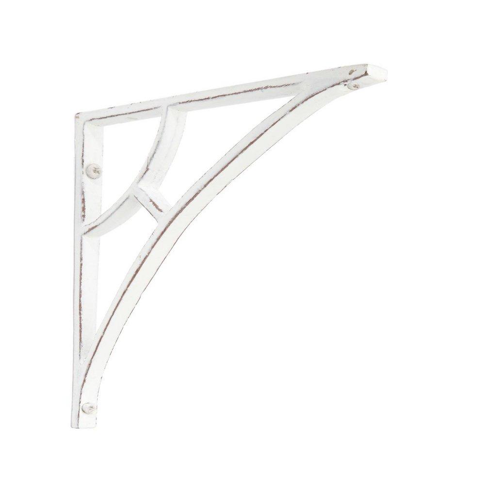 Signature Hardware Distressed White 6-1/2 in. Iron Shelf Bracket 