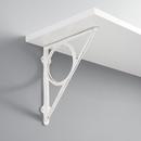 Signature Hardware Distressed White 9-1/4 in. Cast Iron Shelf Bracket 