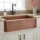 30 x 22 in. Copper Single Bowl Farmhouse Kitchen Sink
