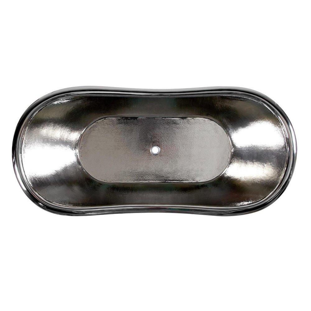 Signature Hardware Antique Copper Patina 66 x 31 in. Freestanding Bathtub Center Drain 