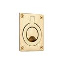 2-1/2 x 2 in. Brass Small Rectangular Recessed Ring Flush Pull in Oil Rubbed Bronze