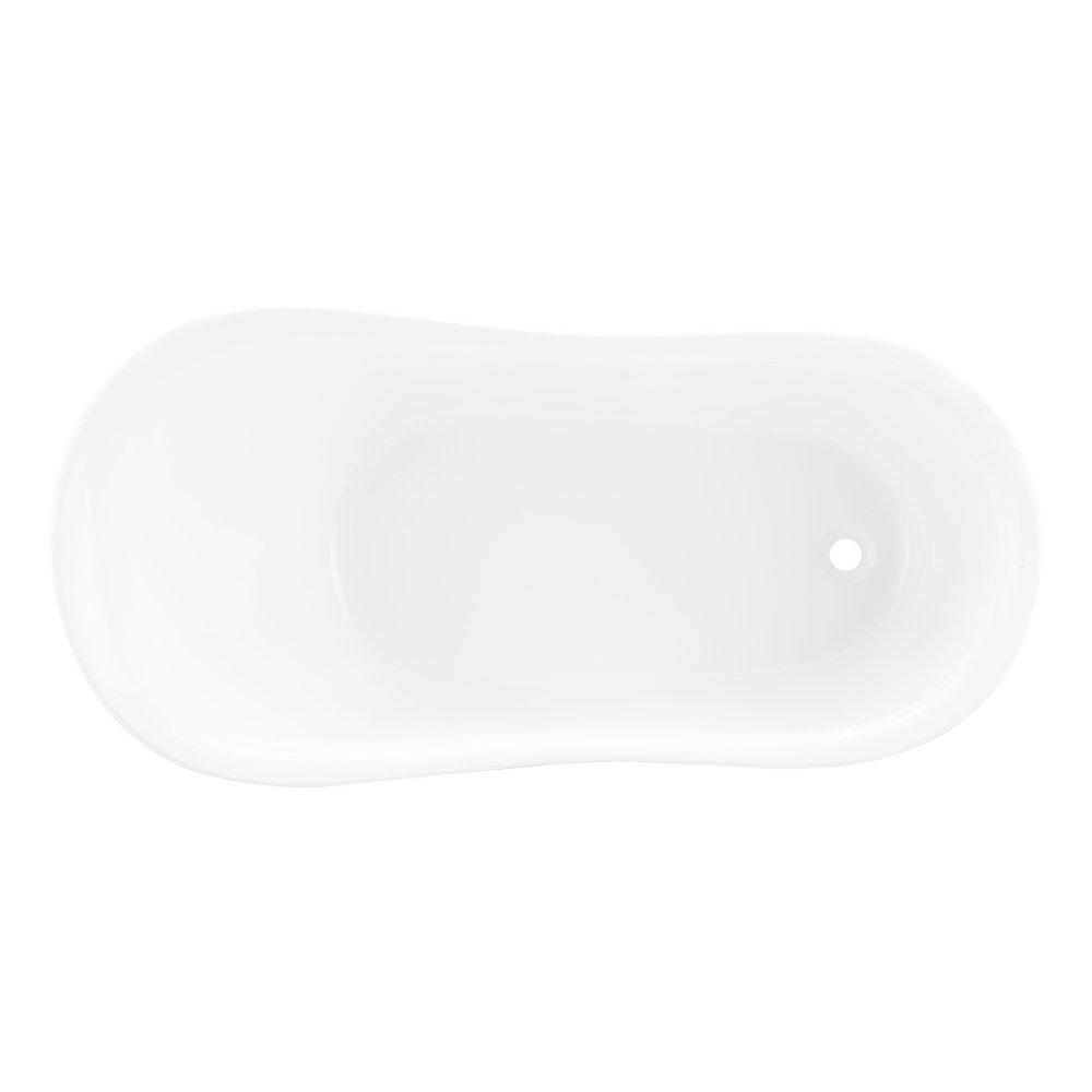 Signature Hardware White 55 x 27 in. Freestanding Bathtub End Drain 