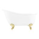 Signature Hardware White 55 x 27 in. Freestanding Bathtub End Drain 