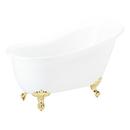 Signature Hardware White 55 x 27 in. Freestanding Bathtub End Drain 