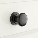 Signature Hardware Dark Bronze Bronze Round Drawer Knob with Beveled Base Plate in Dark Bronze 