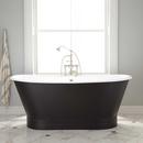 Signature Hardware Black 67-1/4 x 26 in. Freestanding Bathtub Center Drain 