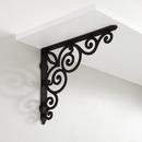Signature Hardware Black Powder Coat 11-3/4 in. Iron Shelf Bracket 