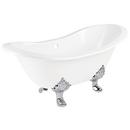 Signature Hardware White 61 x 30 in. Freestanding Bathtub Offset Drain 