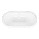 Signature Hardware White 61 x 30 in. Freestanding Bathtub Offset Drain 