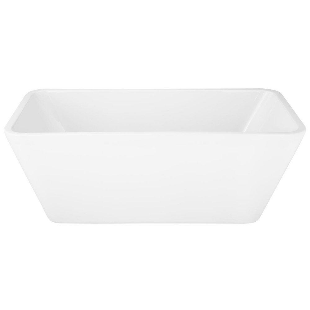 Signature Hardware White 53-1/4 x 25-1/4 in. Freestanding Bathtub with Center Drain 
