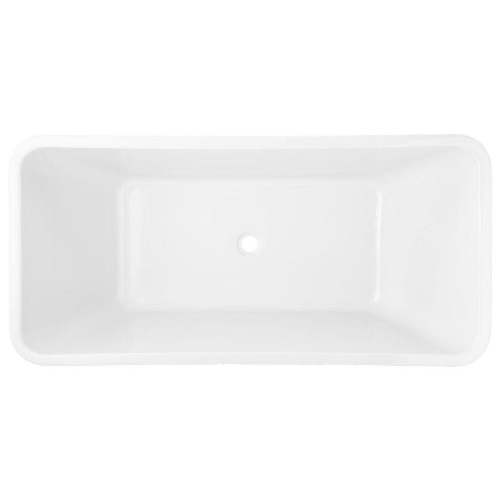 Signature Hardware White 53-1/4 x 25-1/4 in. Freestanding Bathtub with Center Drain 