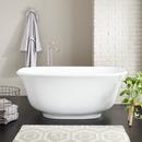 Signature Hardware White 67 x 31-1/4 in. Freestanding Bathtub with Center Drain 