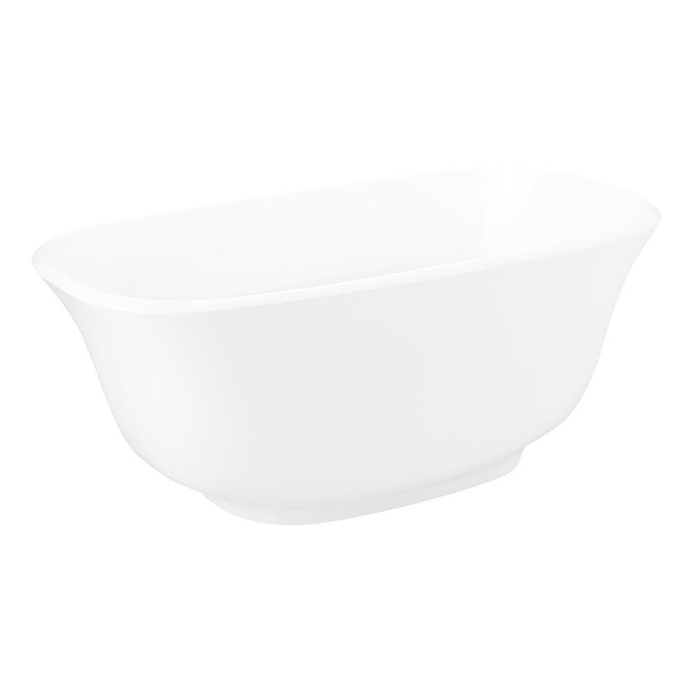 Signature Hardware White 67 x 31-1/4 in. Freestanding Bathtub with Center Drain 