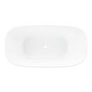 Signature Hardware White 59 x 30-3/4 in. Freestanding Bathtub Center Drain 