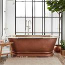 61 x 31 in. Freestanding Bathtub Center Drain in Antique Copper Patina