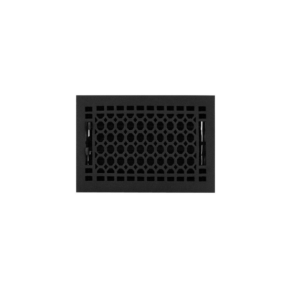 Signature Hardware Black 10 in. Floor Register in Black Cast Iron 