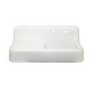 Signature Hardware White 42-1/8 x 20-7/8 in. 2 Hole Cast Iron Single Bowl Wall Mount Kitchen Sink 