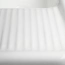 Signature Hardware White 42-1/8 x 20-7/8 in. 2 Hole Cast Iron Single Bowl Wall Mount Kitchen Sink 