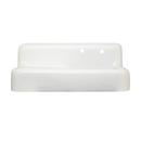 Signature Hardware White 42-1/8 x 20-7/8 in. 2 Hole Cast Iron Single Bowl Wall Mount Kitchen Sink 