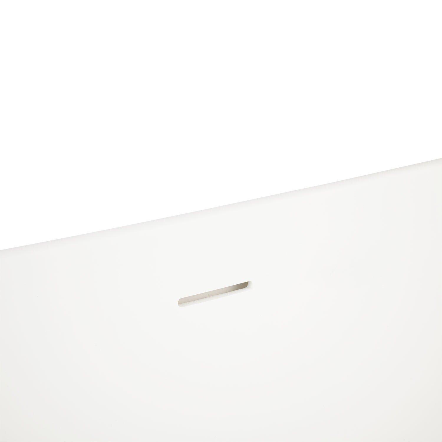 Signature Hardware Matte White 71-1/4 x 33-1/4 in. Air Bath Freestanding Bathtub with Center Drain 