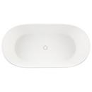 Signature Hardware Matte White 71-1/4 x 33-1/4 in. Air Bath Freestanding Bathtub with Center Drain 