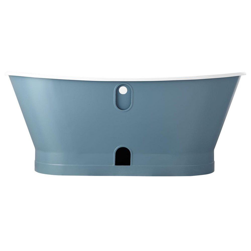 Signature Hardware Slate Blue 67-1/4 x 26-7/8 in. Freestanding Bathtub Offset Drain 