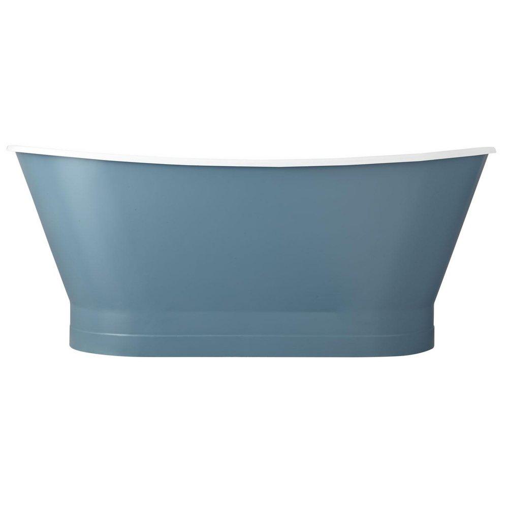 Signature Hardware Slate Blue 67-1/4 x 26-7/8 in. Freestanding Bathtub Offset Drain 