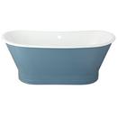 Signature Hardware Slate Blue 67-1/4 x 26-7/8 in. Freestanding Bathtub Offset Drain 