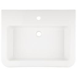 25-3/4 in. Wall Mount Rectangular Porcelain Bathroom Sink in White