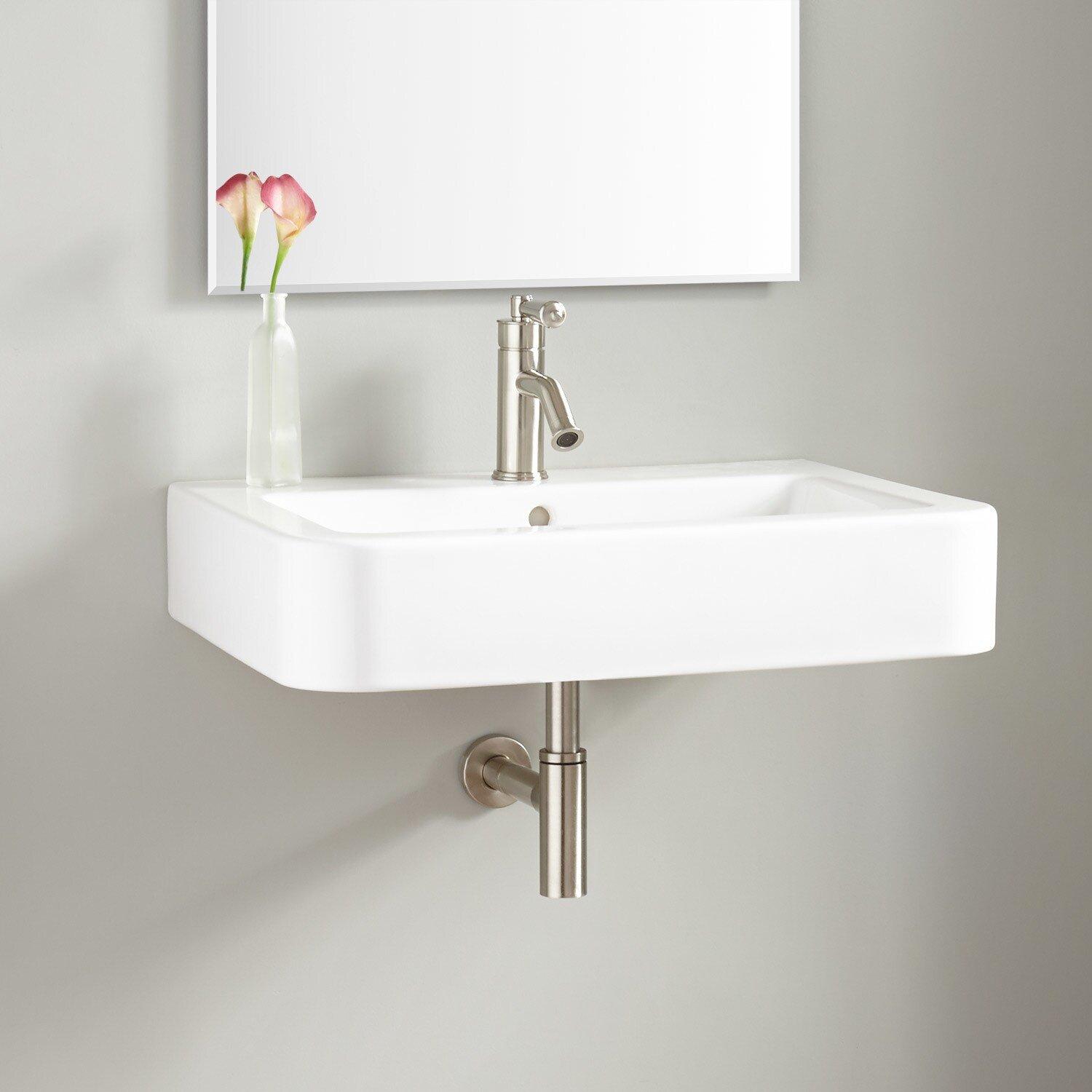 Signature Hardware White Wall Mount Basin 