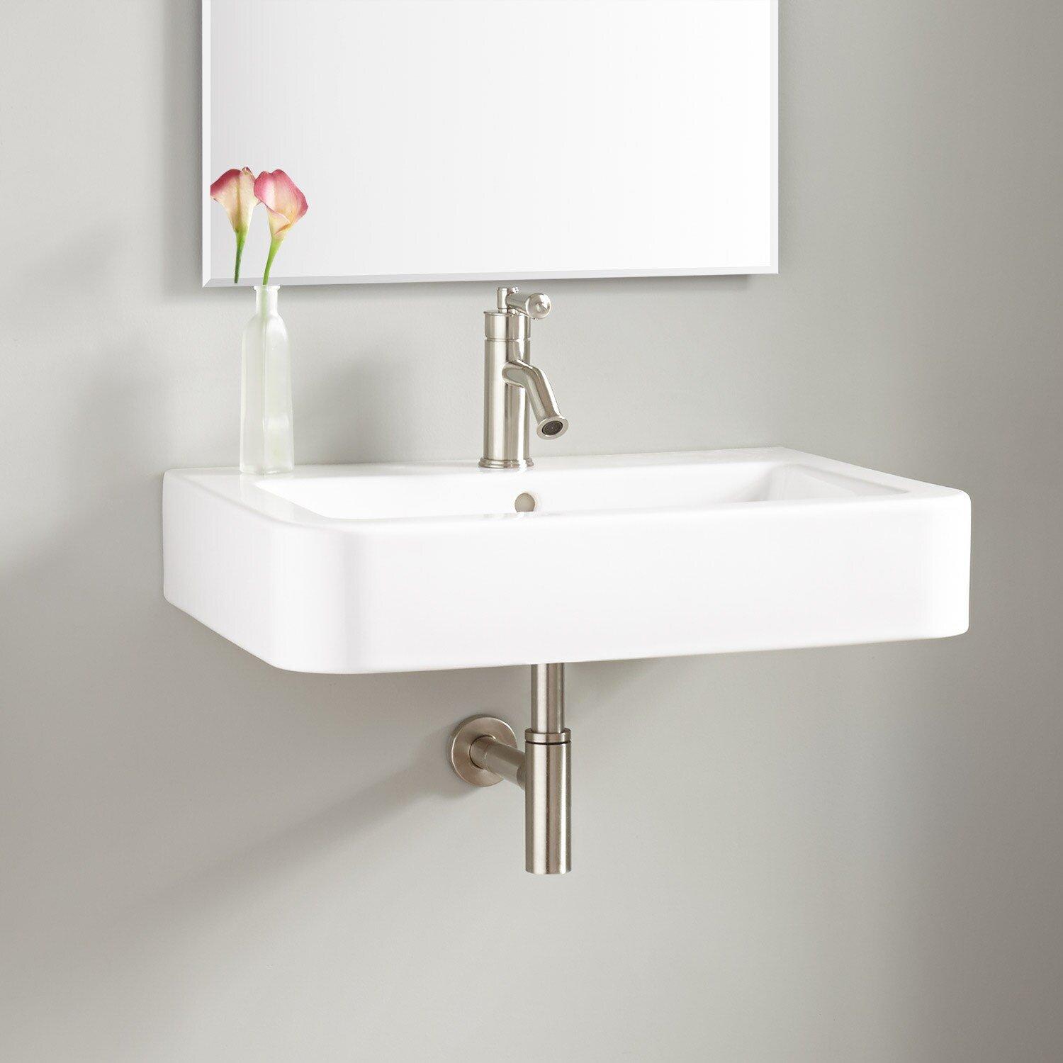 Signature Hardware White Wall Mount Basin 