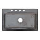 Signature Hardware White 35-3/4 x 21-7/8 in. 3 Hole Cast Iron Single Bowl Drop-in Kitchen Sink 