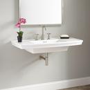 39-1/4 in. Wall Mount Rectangular Porcelain Bathroom Sink in White