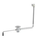 Waste Drain Valve, Short Twist Handle, 3-1/2" x 2" w/ Overflow & 1-1/2" Adapter