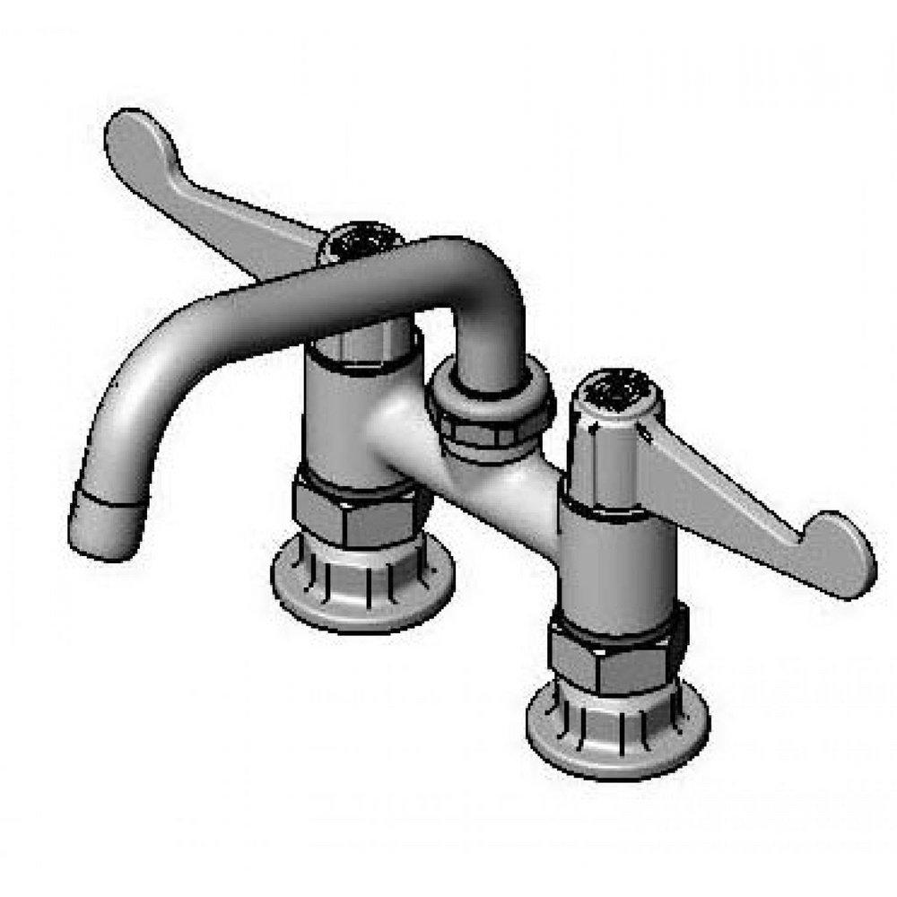 Equip 4" Deck Mount Swivel Base Fct, 6" Swing Nozzle, Wrist Handles & Supply Nipple Kit 