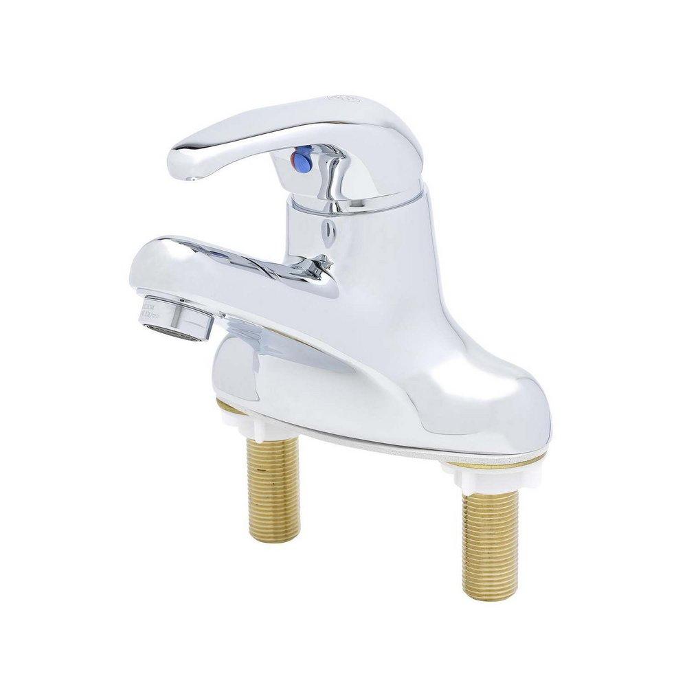 T&S Brass Polished Chrome Single Handle Lever Deck Mount Service Faucet 