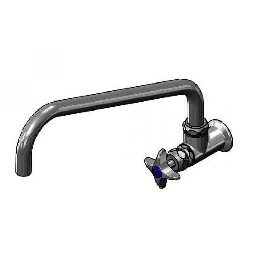 Single Wall Mount Big-Flo Faucet, 16" Swing Nozzle, 00LL Street Elbow 