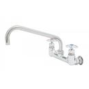 Big-Flo Mixing Faucet, 8" Wall Mount, 12" Swing Nozzle, 00LL Inlet Elbows, Check Valves 