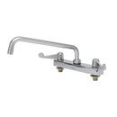 Equip 8" Deck Mount Workboard Faucet, 12" Swing Nozzle, 4" Wrist-Action Handles 